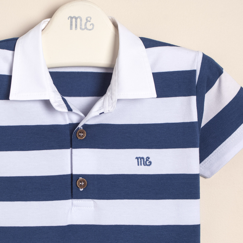 remera polito rayada con cuello polo ciro