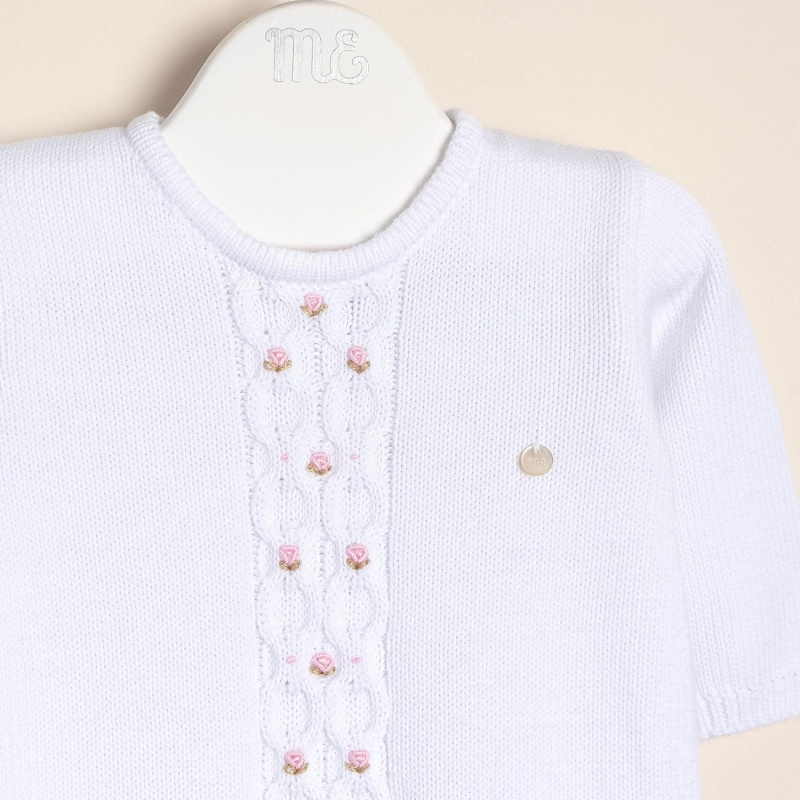 enterito de alg bord a mano bco/rosa