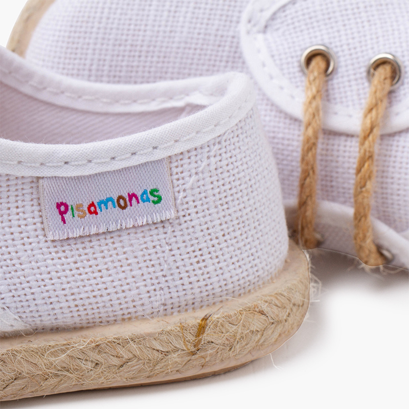 blucher lino cordones yute blanco