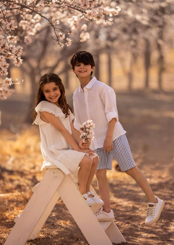 camisa de lino blanco