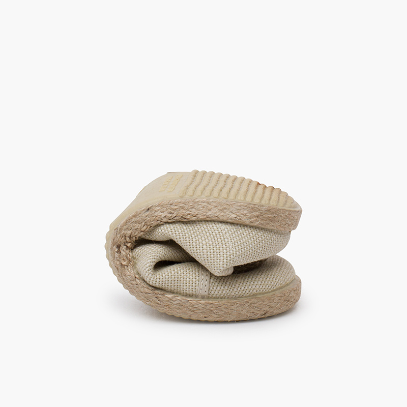 blucher lino cordones y yute beige