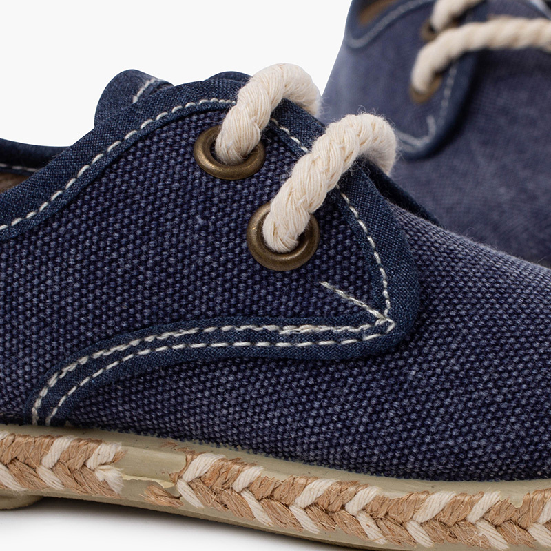 bluncher niño lona yute bicolor azul marino