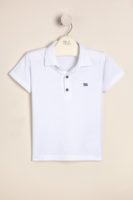 remera polito con logo bordado lucas bl