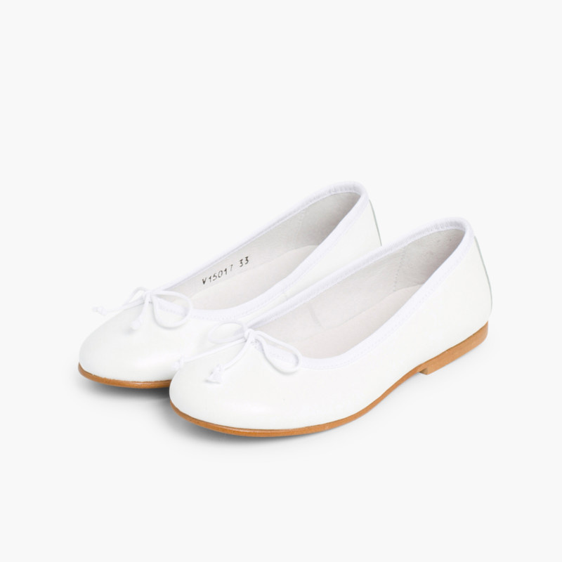 bailarinas niña manoletinas blanca