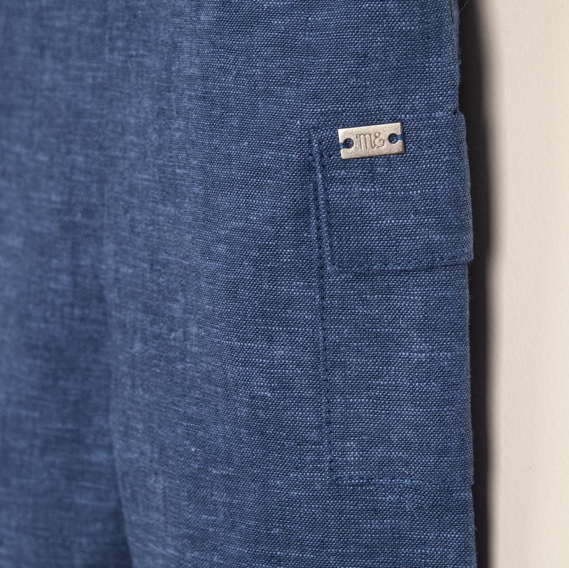 jardinero de lino con bolsillo martino