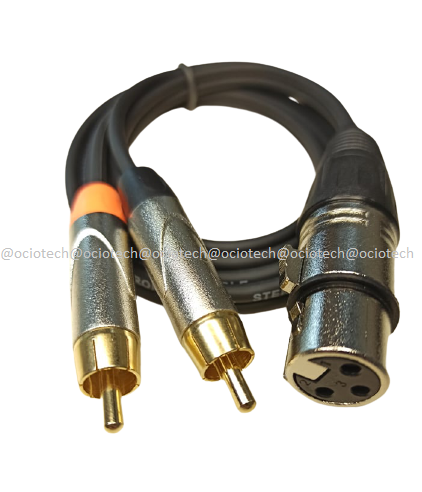 Cable PRO 2 RCA macho a 1 XLR hembra (GR1047)