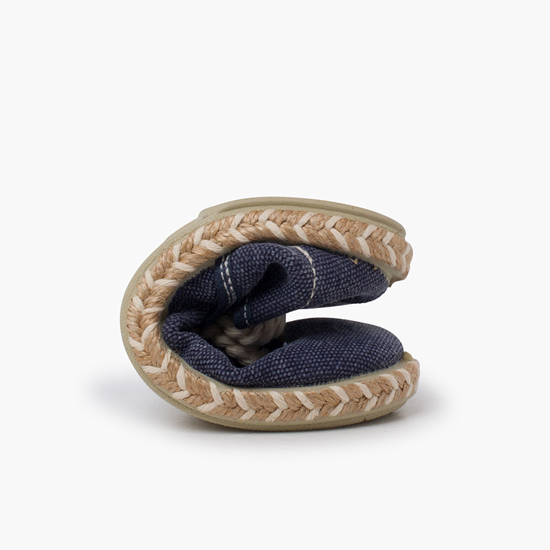 bluncher niño lona yute bicolor azul marino