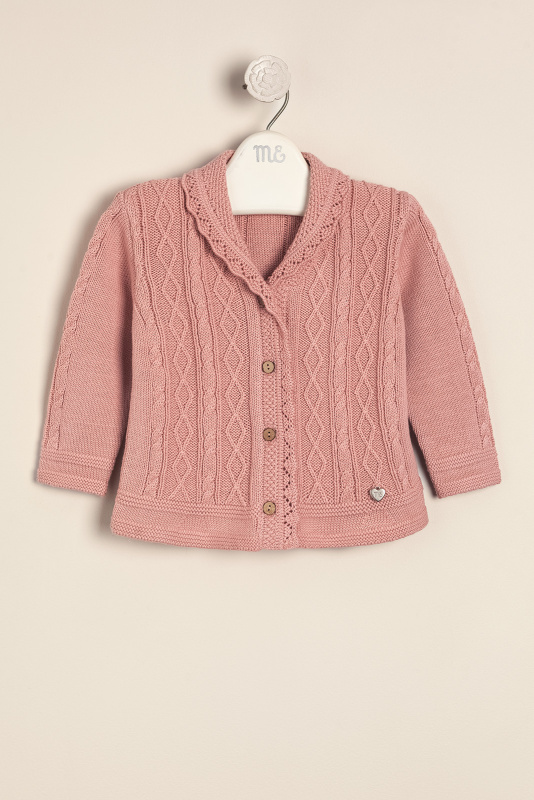 saco con cuello smocking rosa cal