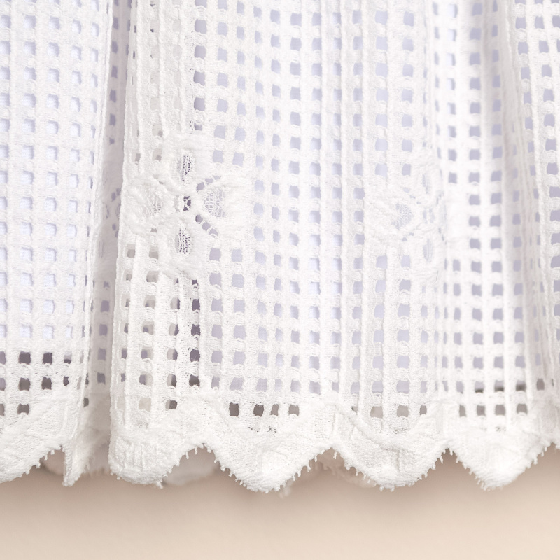 vestido en tejido calado con flores jazmin