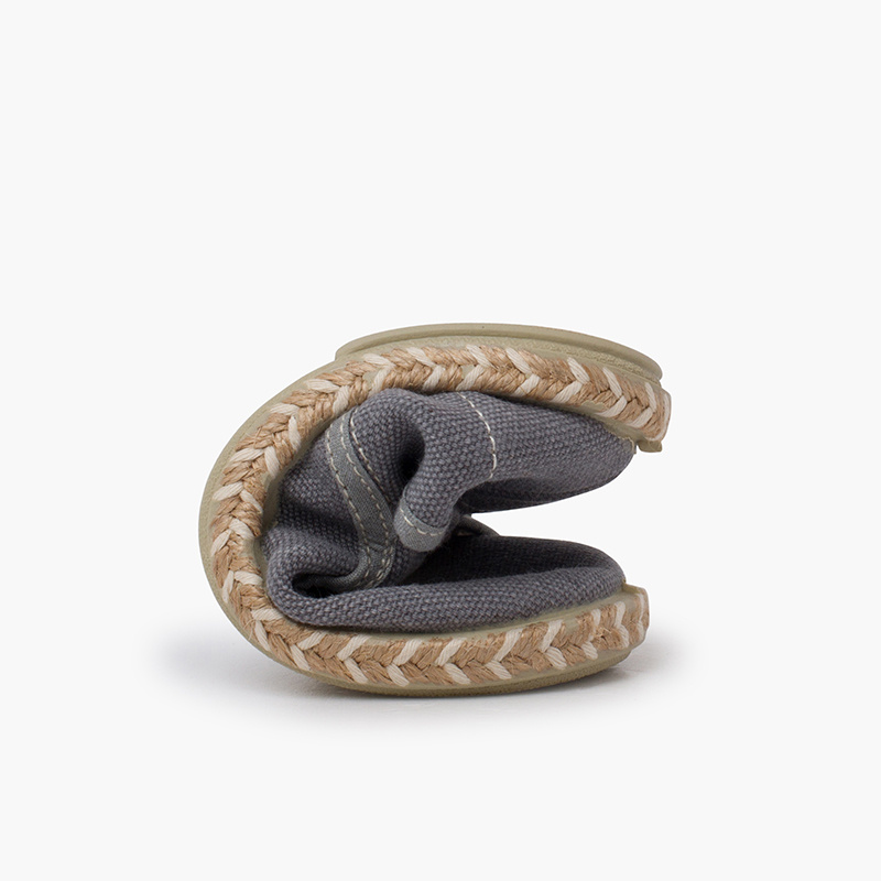 bluncher niño lona yute bicolor azul gris