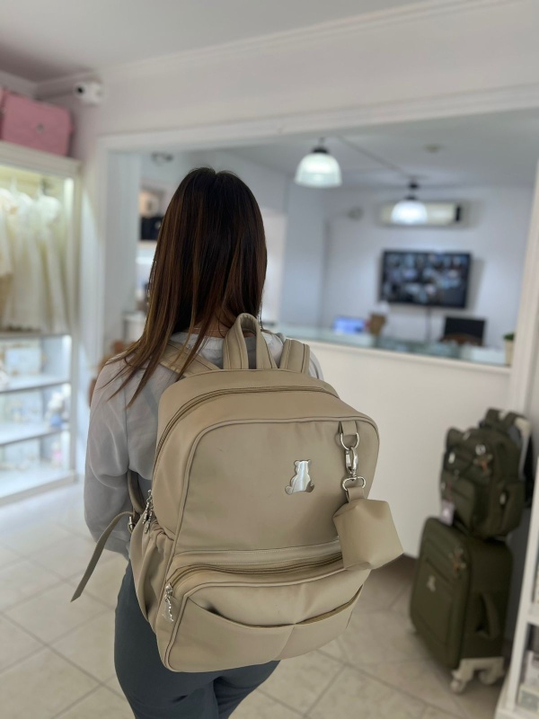 mochila lux gr beige