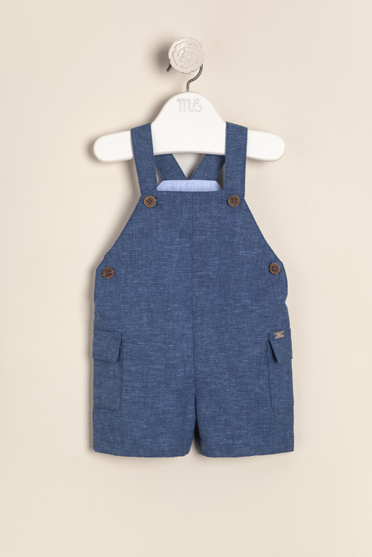 jardinero de lino con bolsillo martino