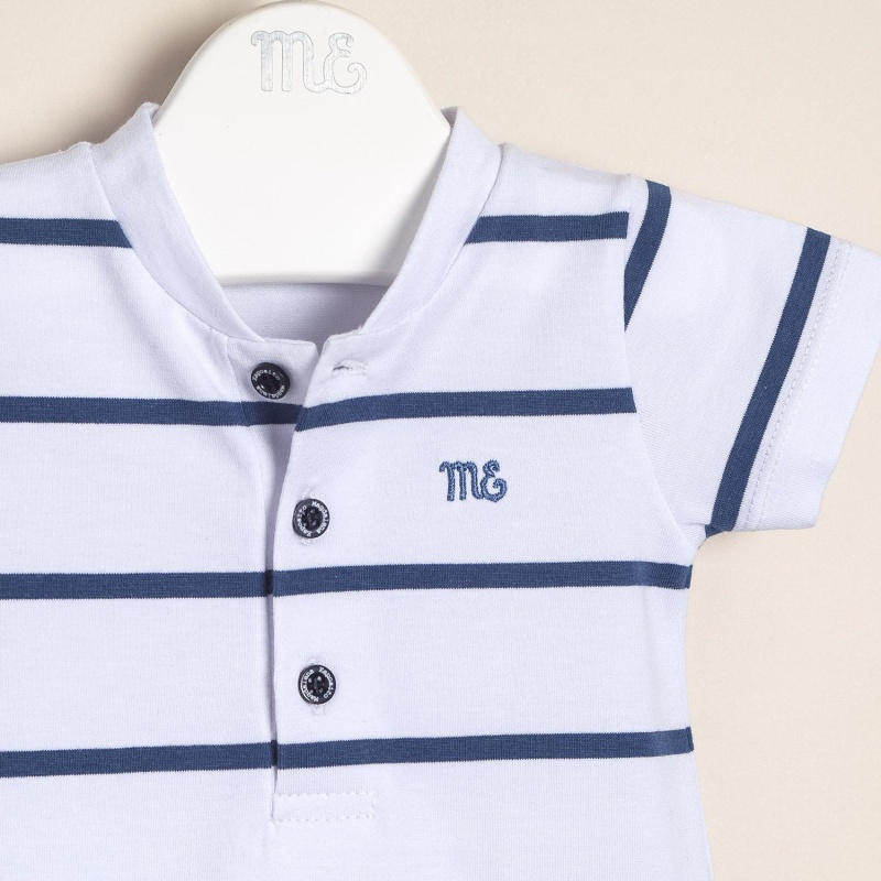 body rayado con logo bordado benja