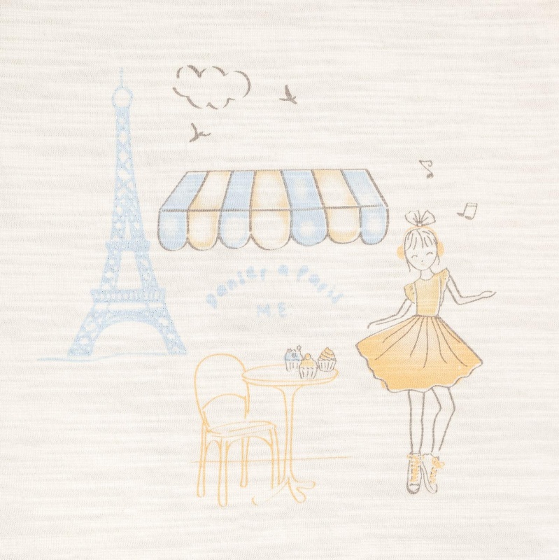 remera estampada bonjour paris crudo