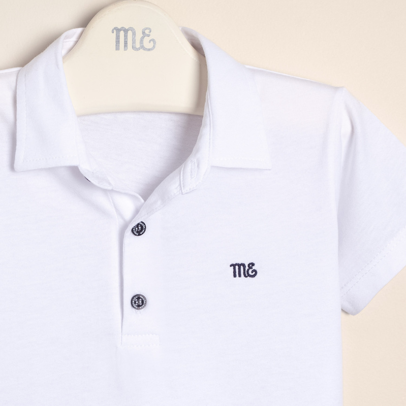 remera polito con logo bordado lucas bl