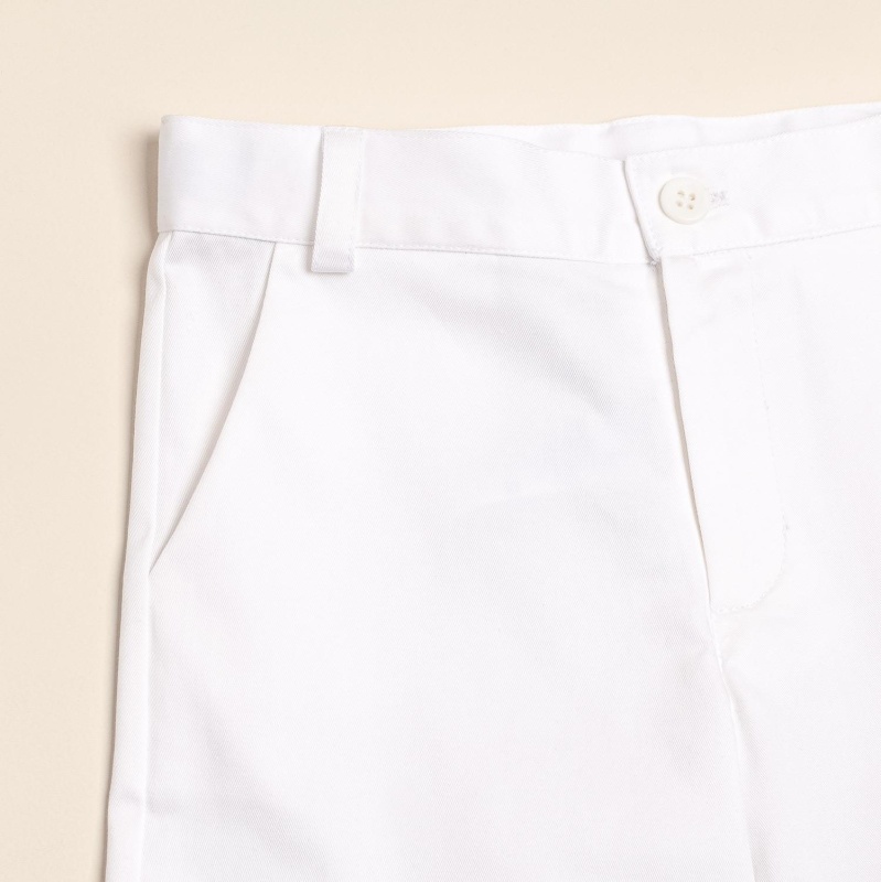 bermuda en gabardina riley blanco