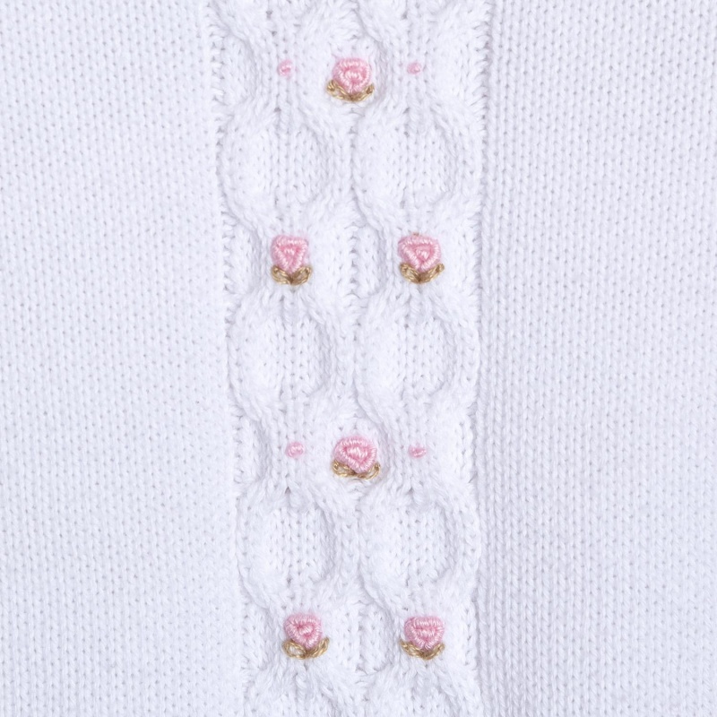 enterito de alg bord a mano bco/rosa