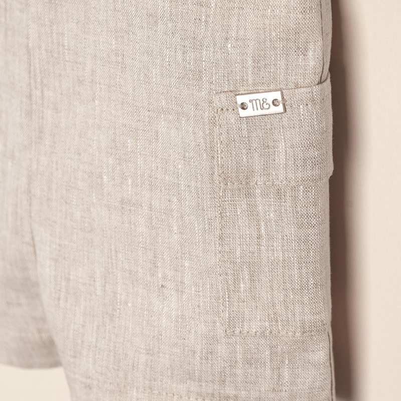 jardinero de lino con bolsillo vito