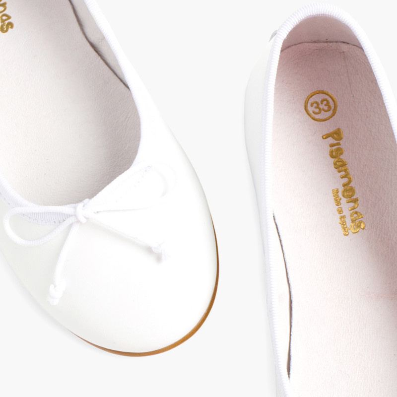 bailarinas niña manoletinas blanca