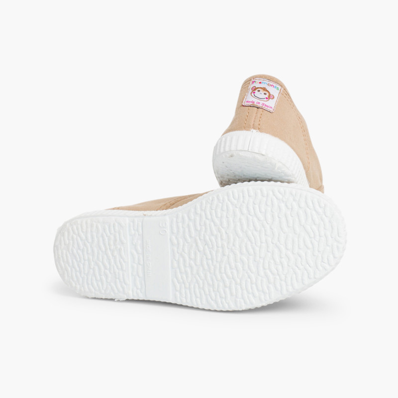 zapatillas lona sin cordones arena