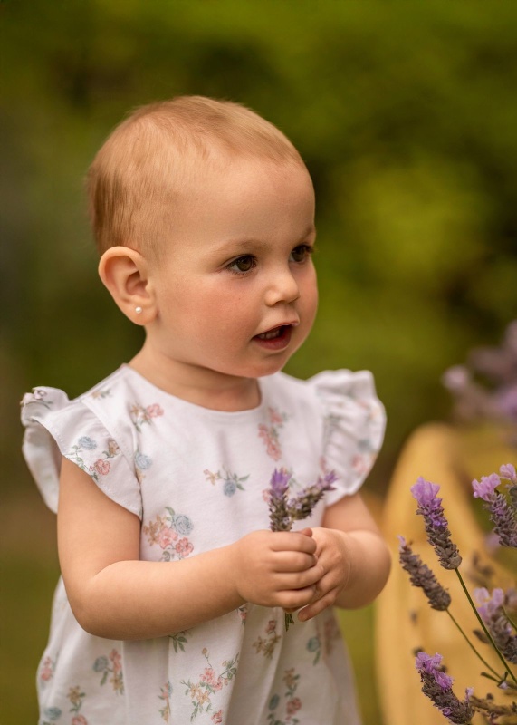 vestido de alg estampado ramitos