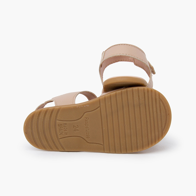 sandalias barefoot piel adherente beige