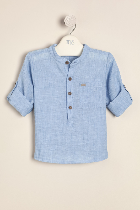 camisa de gasa manga larga cel