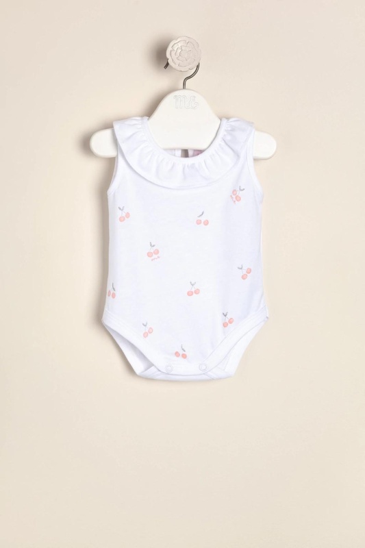 body de alg con voladitos estamp cerezas