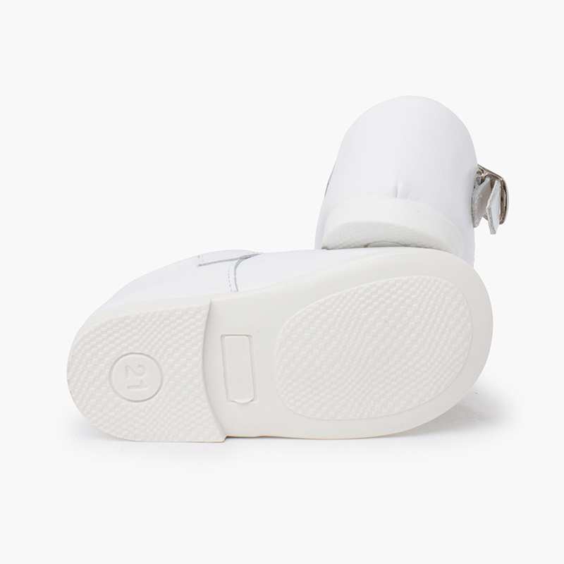 pepito piel hebilla blanco