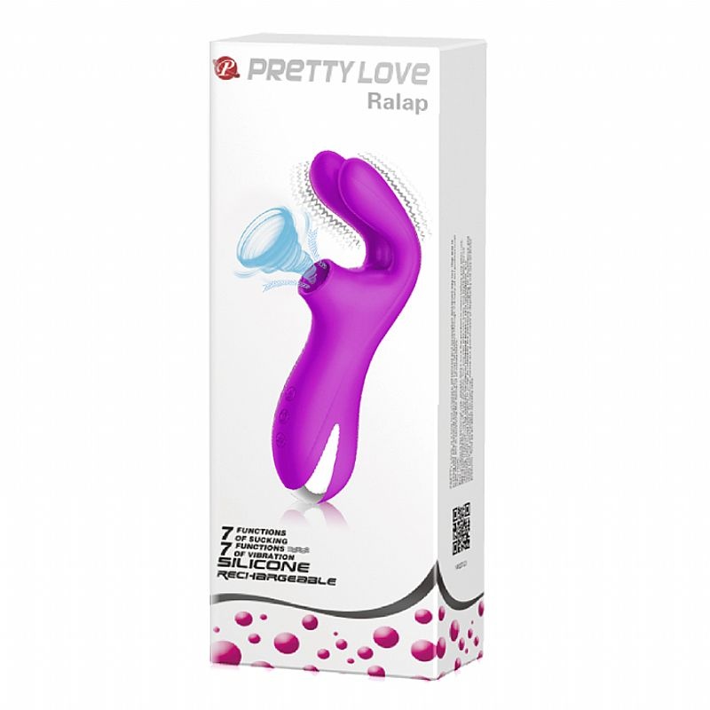 ESTIMULADOR DE PUNTO G Y CLITORIS CON SUCCION - RALAP - PRETTY LOVE