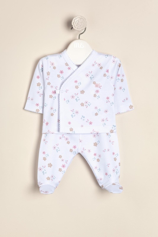 conjunto de batita y ranita pima estampado fiorella