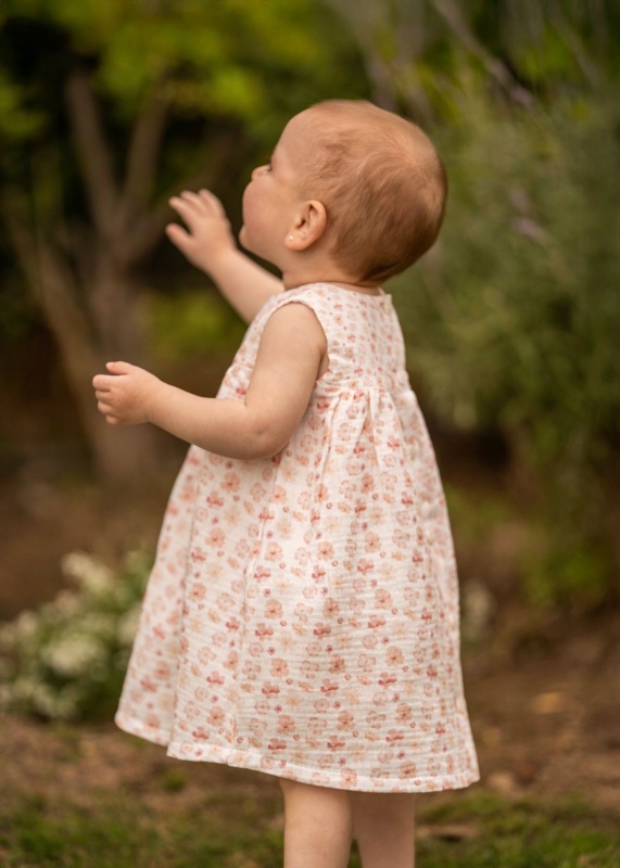 vestido de gasa estampado corine