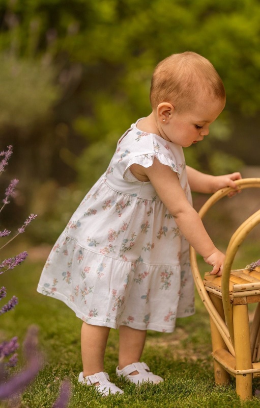 vestido de alg estampado ramitos