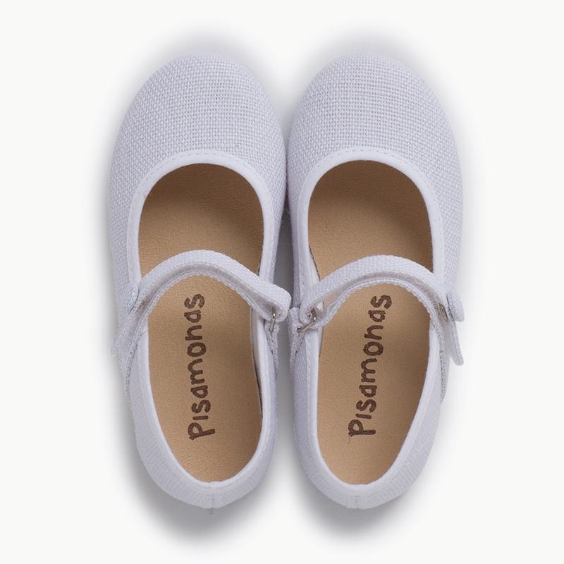 merceditas lino tira adherente blanco