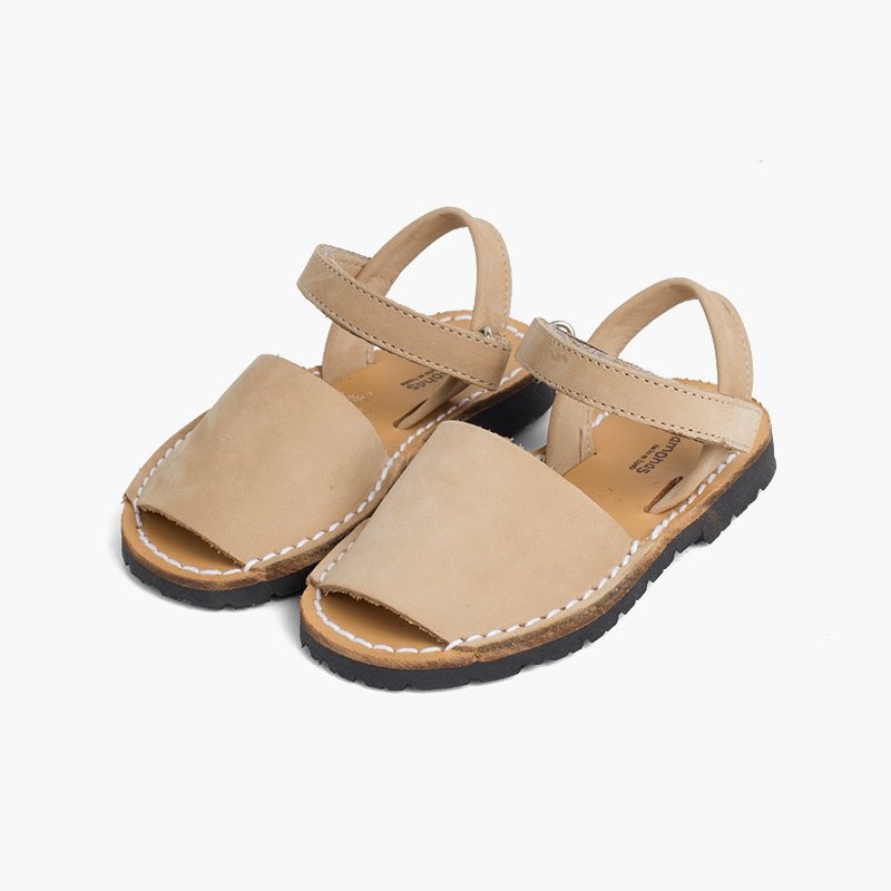 menorquinas avarcas cinta adhesiva beige