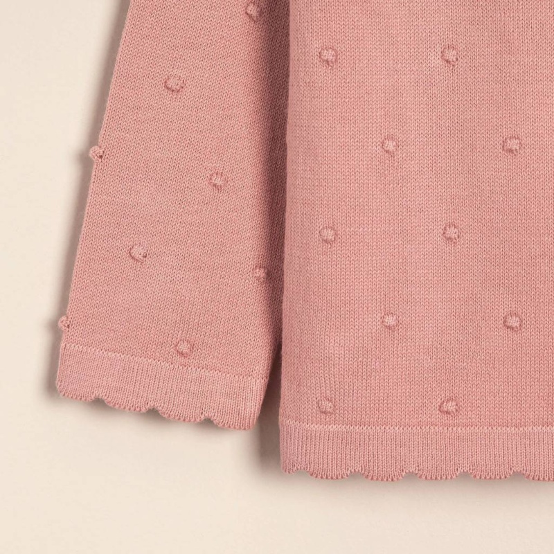 saco con motitas rosa cal