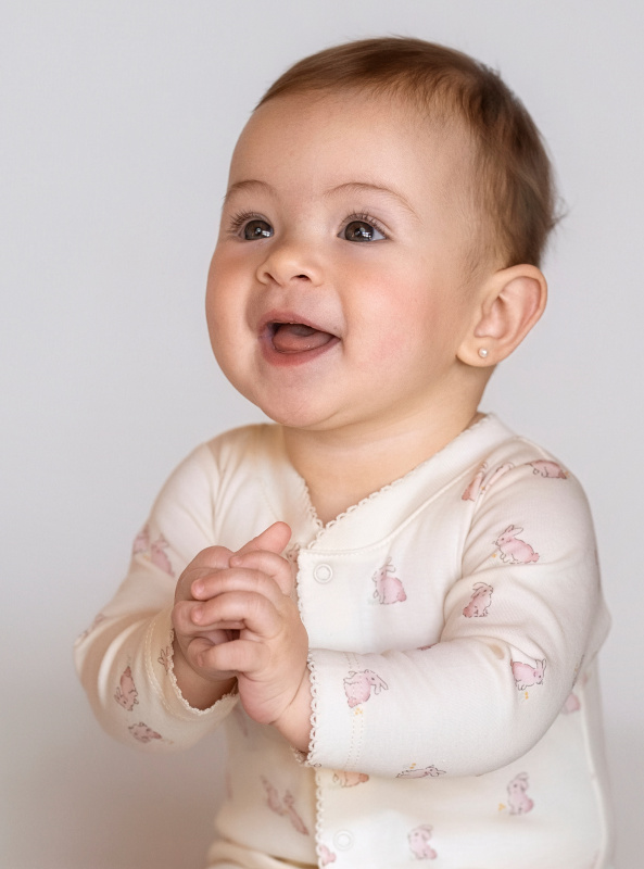 enterito abierto adelante con pie dou dou rosa