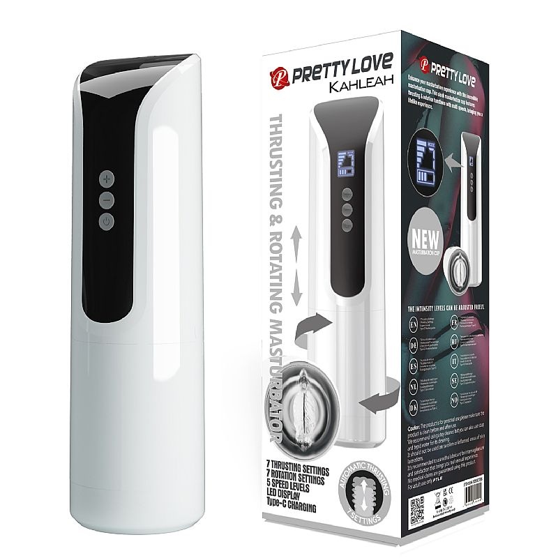 MASTURBADOR LINTERNA CON MOVIMIENTO DE VAIVEN/ROTACION - KAHLEAH - PRETTY LOVE