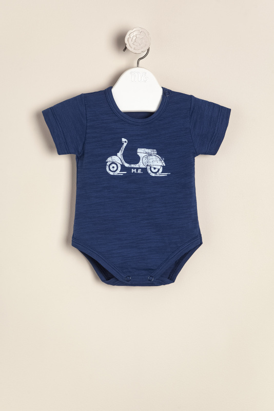 body de alg estampado vespa azul