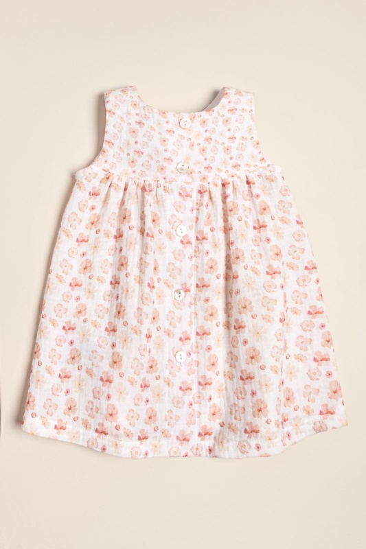 vestido de gasa estampado corine