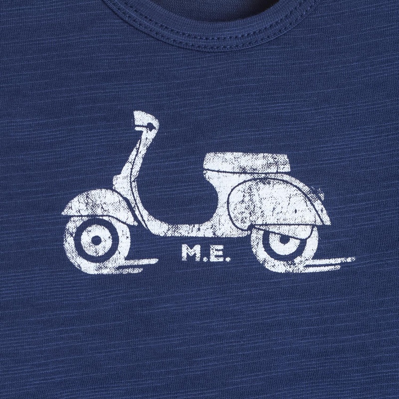 conjunto estampado vespa azul