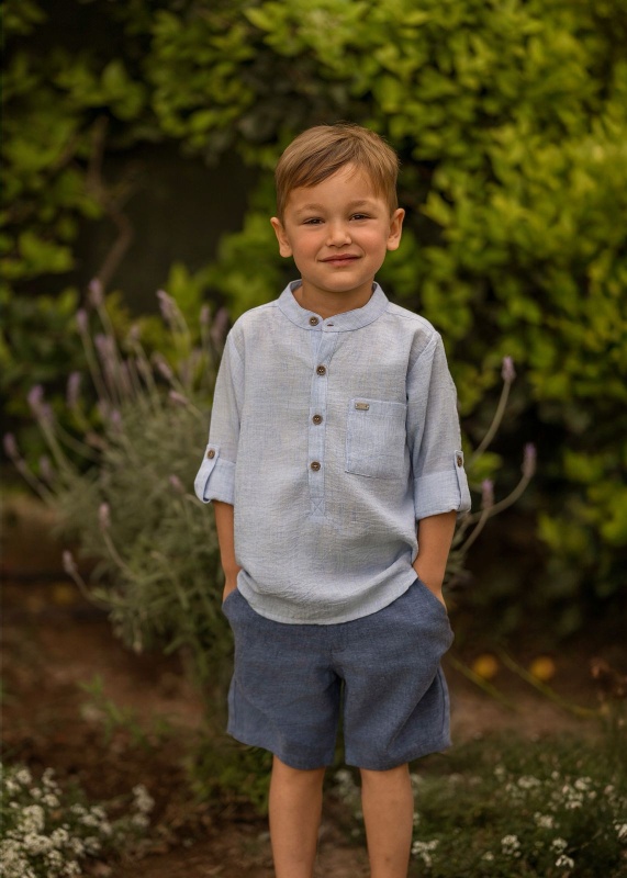 camisa de gasa manga larga cel