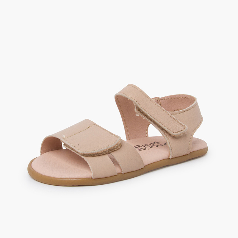 sandalias barefoot piel adherente beige