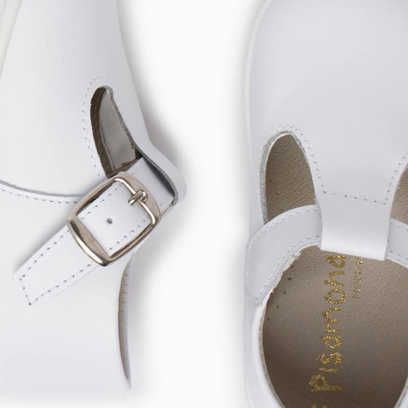 pepito piel hebilla blanco