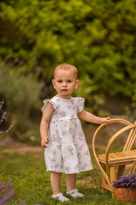 vestido de alg estampado ramitos