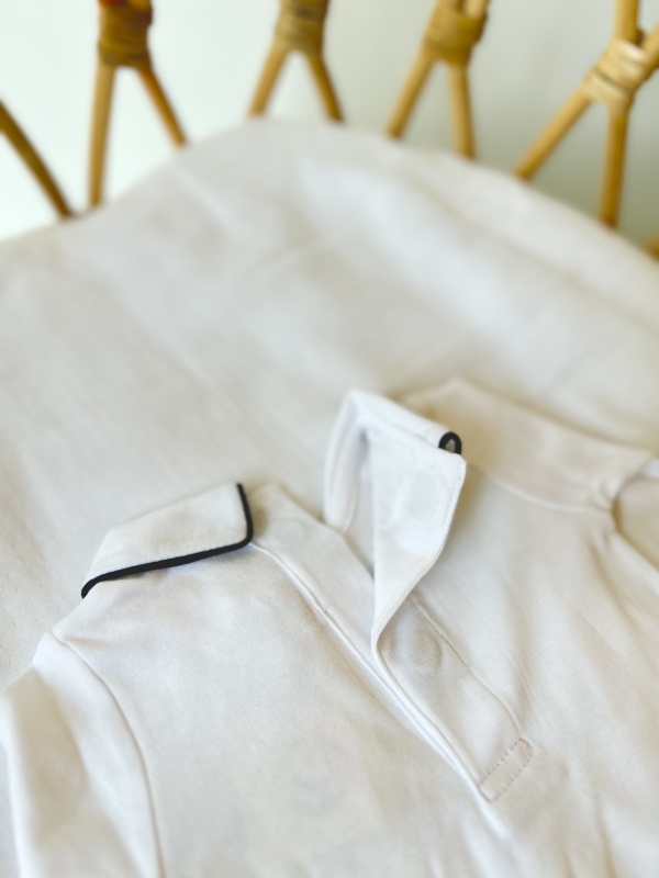 body cuello pico ml broche imantado blanco/az