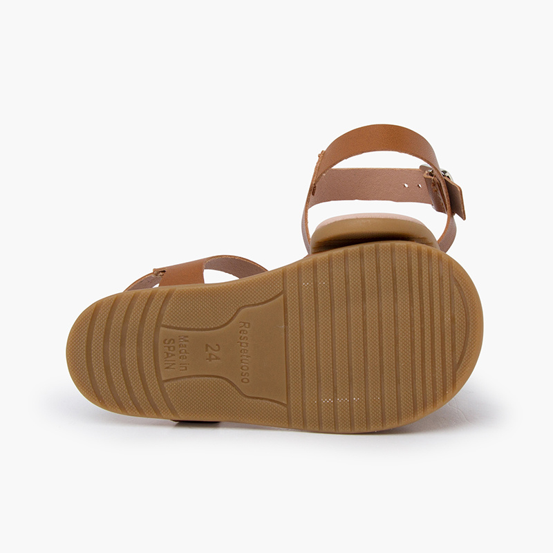 sandalias barefoot hebilla cuero