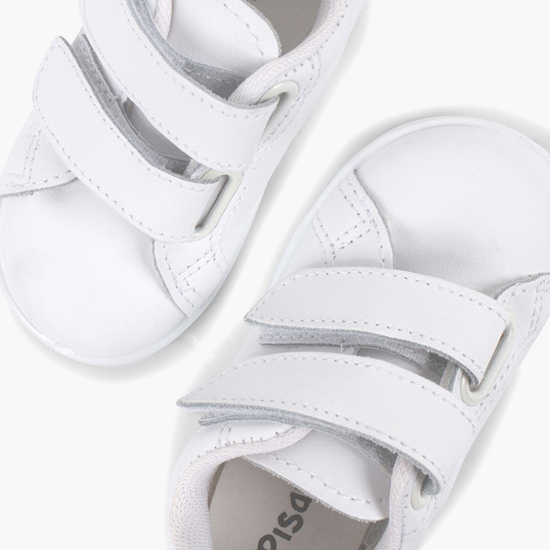 deportivas bebe piel blanco