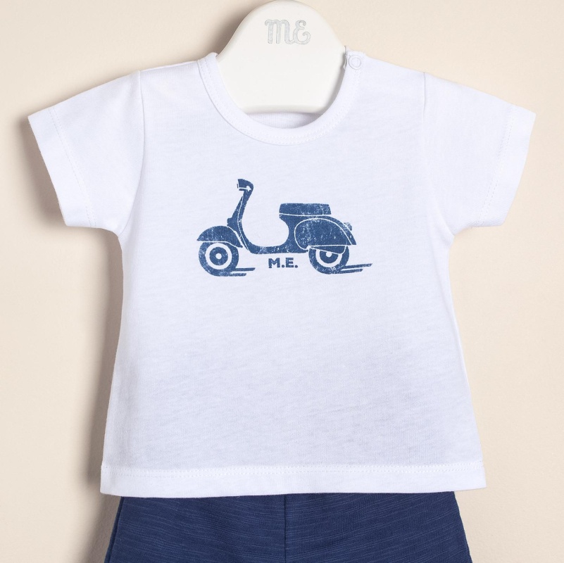 conjunto estampado vespa blanco