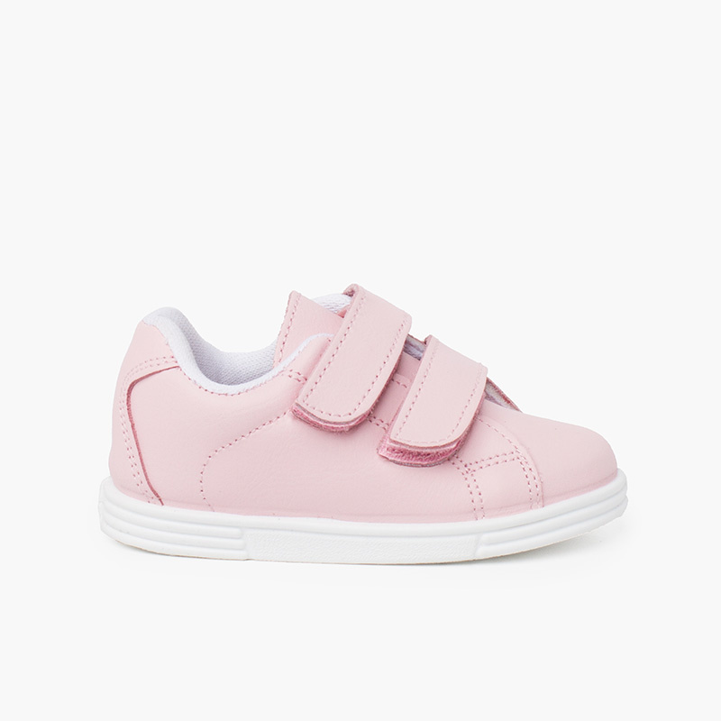 deportivas bebe piel rosa